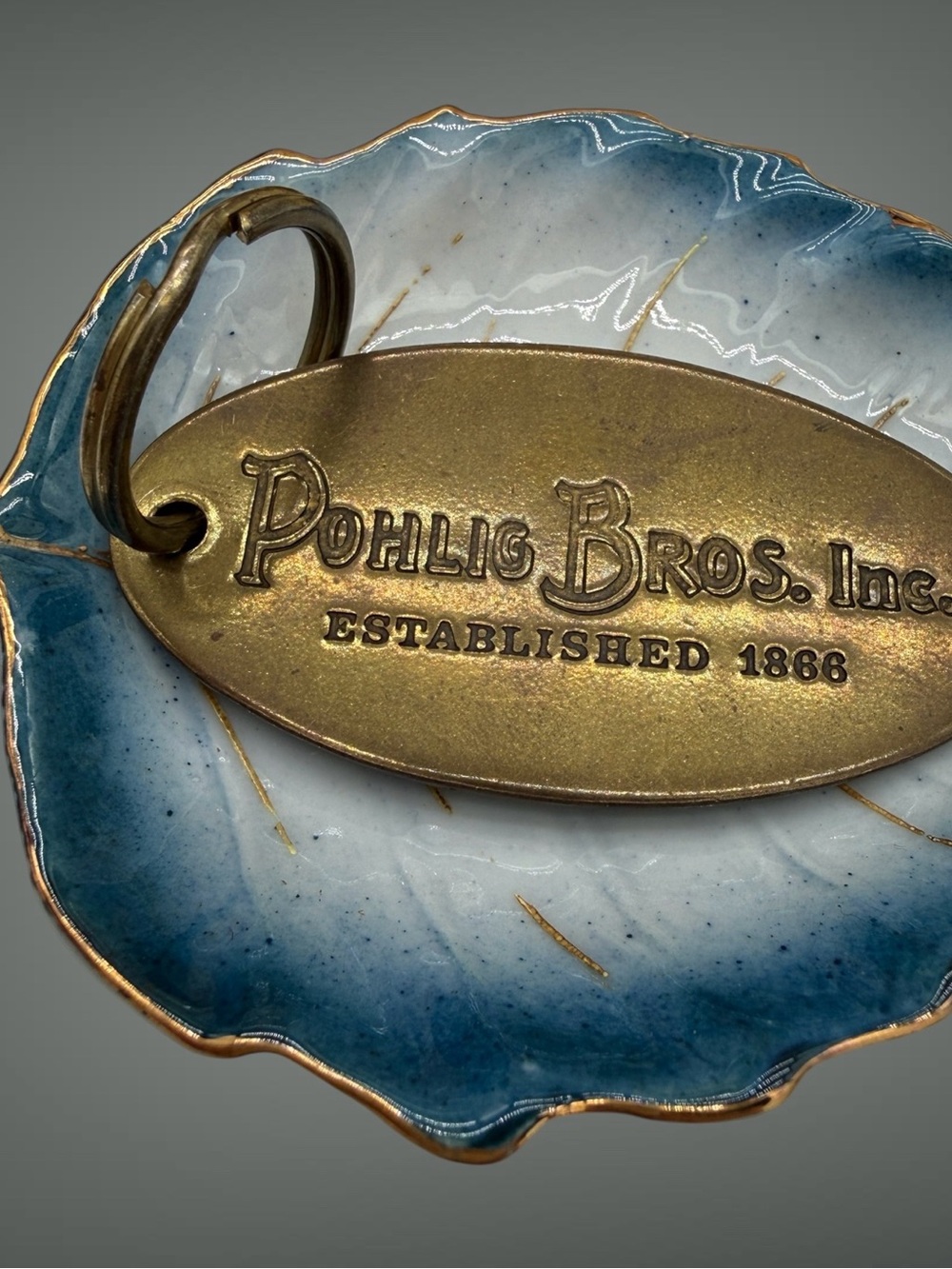 Vintage Brass Pohlig Bros. Key Chain